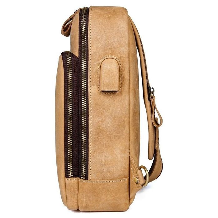 Жіночий шкіряний рюкзак на одне плече John McDee 1062R купити недорого в Ти Купи