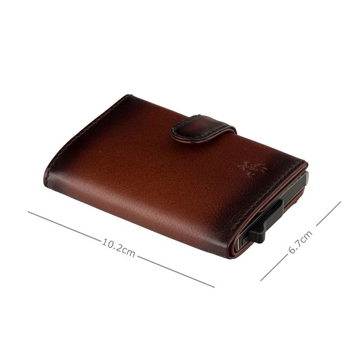 Мужской кожаный кошелек Visconti AT57 Noah c RFID (Burnish Tan) купить недорого в Ты Купи