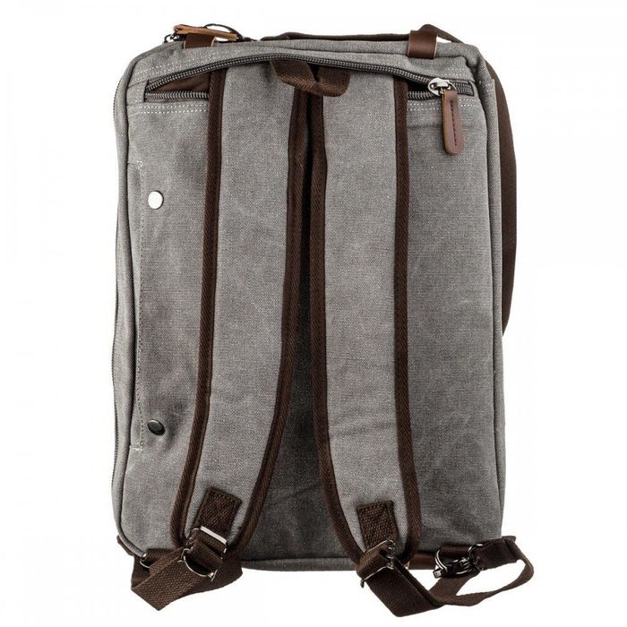 Мужская текстильная серая сумка-рюкзак Vintage 20151 купить недорого в Ты Купи