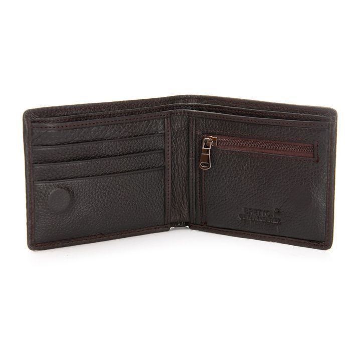 Чоловічий шкіряний гаманець BE BRETTON 208-0617 brown купити недорого в Ти Купи