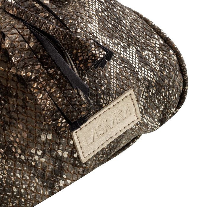 Женская сумочка из кожзама LASKARA LK-10102-gold-snake купить недорого в Ты Купи