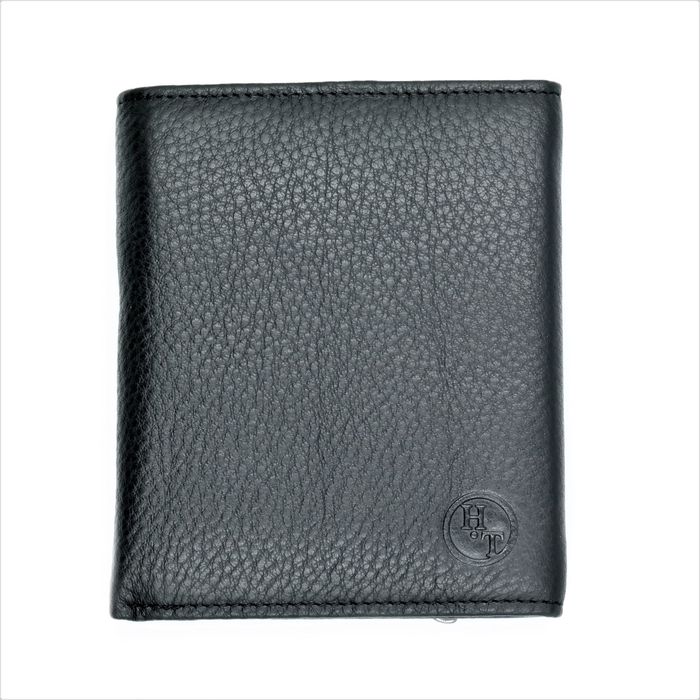 Чоловічий шкіряний гаманець Weatro 12 х 10 х 2 см Чорний wtro-nw-163-15-2-02 купити недорого в Ти Купи