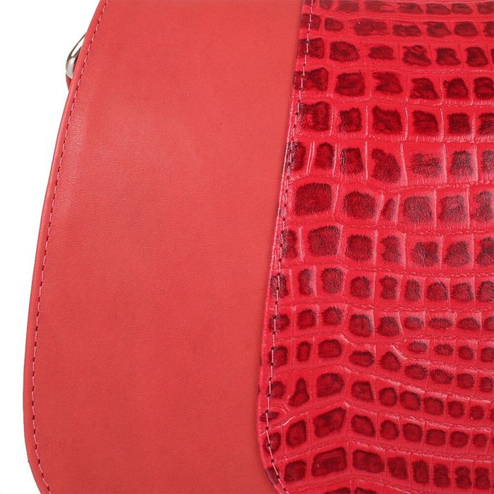 Шкіряна сумка LASKARA LK-DD217-red-croco купити недорого в Ти Купи
