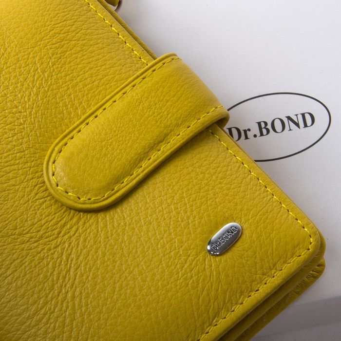 Жіночий шкіряний гаманець Classik DR. BOND WN-2 yellow купити недорого в Ти Купи