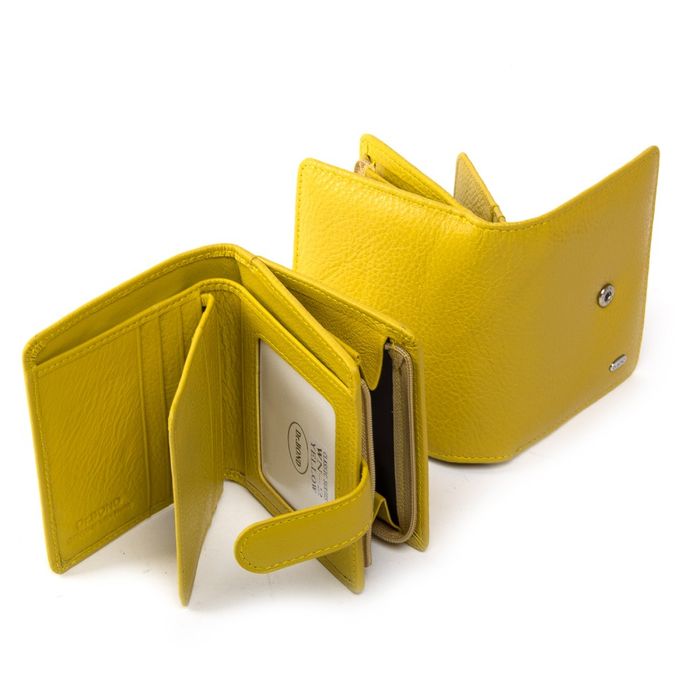 Жіночий шкіряний гаманець Classik DR. BOND WN-2 yellow купити недорого в Ти Купи
