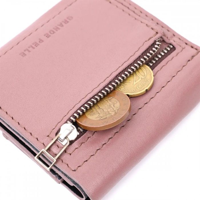 Шкіряний жіночий гаманець ручної роботи GRANDE PELLE 16801 купити недорого в Ти Купи