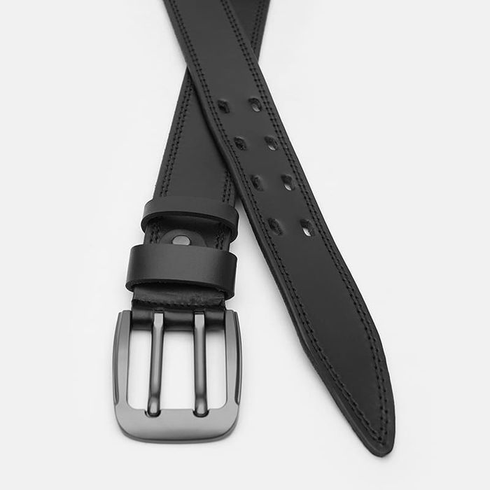 Мужской кожаный ремень Borsa Leather V1FX27-black купить недорого в Ты Купи