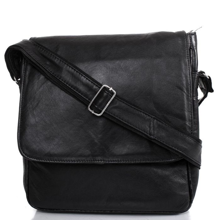 Мужская кожаная черная сумка-планшет TUNONA sk2425-2 купить недорого в Ты Купи