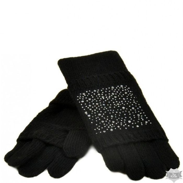 Перчатки женские вязаные K-58B черные купить недорого в Ты Купи