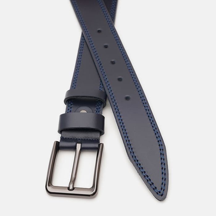 Мужской кожаный ремень Borsa Leather V1115FX56-navy купить недорого в Ты Купи