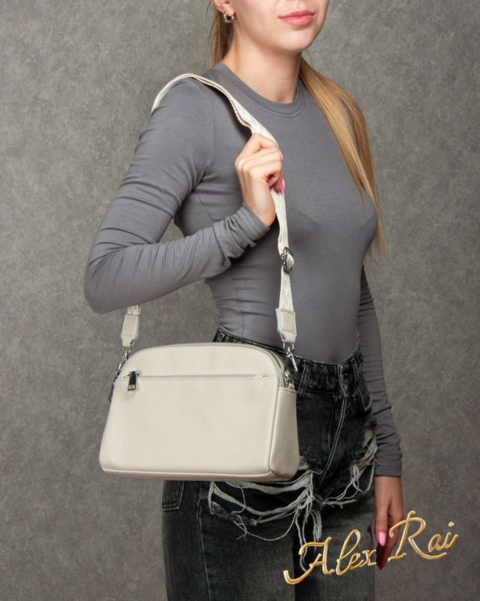 Жіночий молодіжний шкіряний клатч ALEX RAI 99092 l.beige купити недорого в Ти Купи