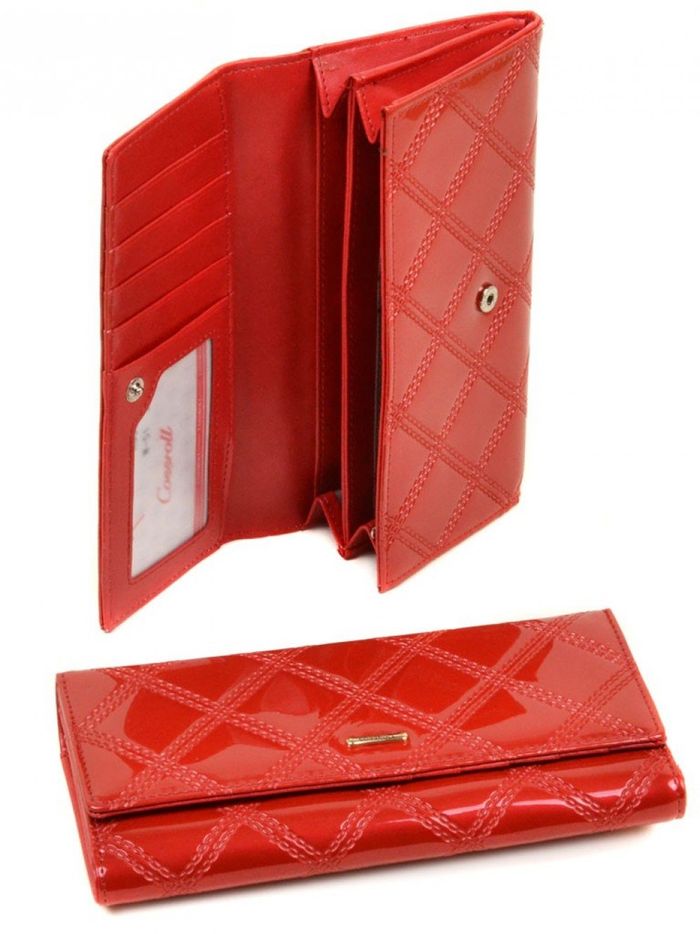Жіночий стильний червоний гаманець Cossrol Rose Series-2 WD-51 red купити недорого в Ти Купи