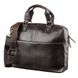 Мужская тёмно-коричневая кожаная сумка для ноутбука SHVIGEL 11247