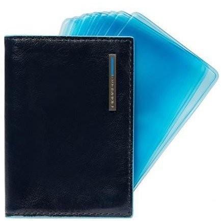 Синяя кожаная кредитница Piquadro Blue Square (PP1661B2_BLU2) купить недорого в Ты Купи