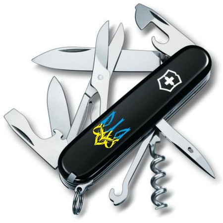 Складной нож Victorinox CLIMBER UKRAINE Трезубец готический сине-желт. 1.3703.3_T0636u купить недорого в Ты Купи