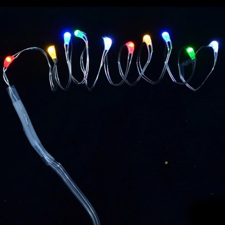 Світлодіодна гірлянда LED-нить, 10 ламп, багатобарвна, 0,55 м YES! Fun вісімсот одна тисяча дев'яносто-дев'ять купити недорого в Ти Купи