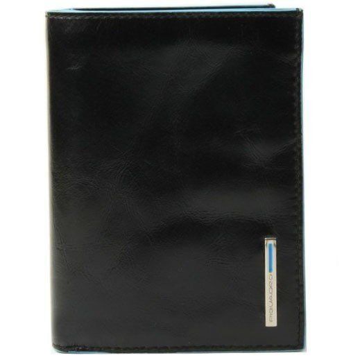 Чорне шкіряне чоловіче портмоне Piquadro Blue Square (PU1129B2_N) купити недорого в Ти Купи