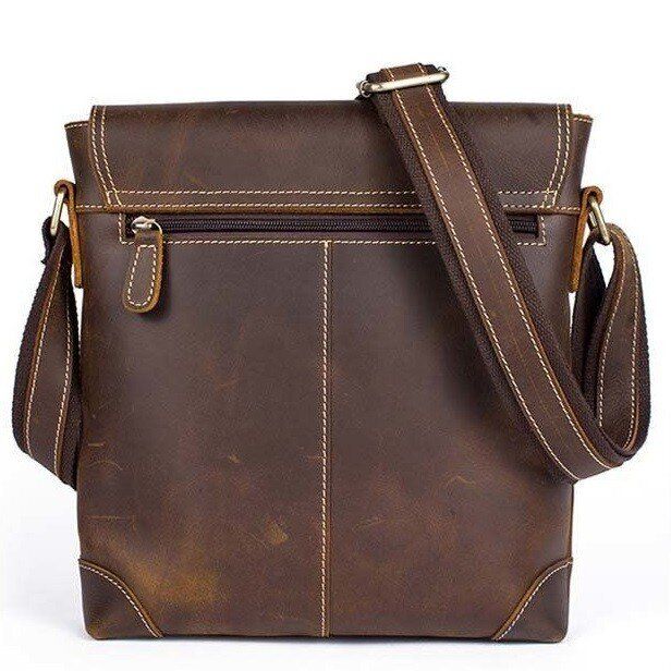 Чоловіча шкіряна сумка Vintage 14675 Коричневий купити недорого в Ти Купи