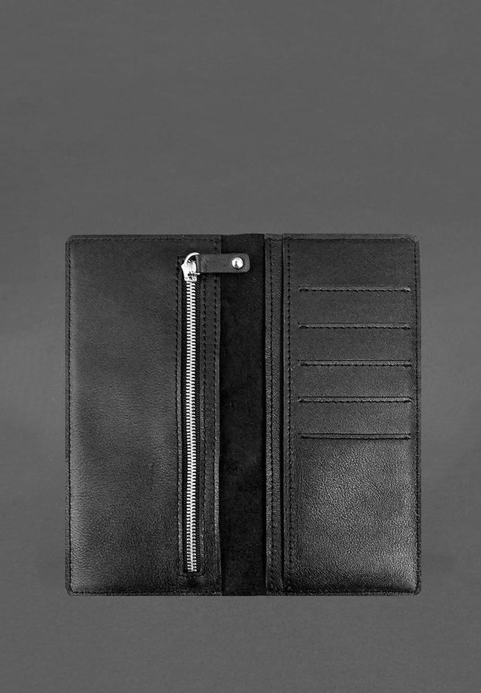 Кожаное мужское портмоне 12.0 черное Краст BN-PM-12-G купить недорого в Ты Купи