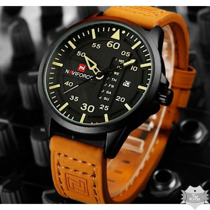 Чоловічий наручний годинник Naviforce Lion (+1082) купити недорого в Ти Купи