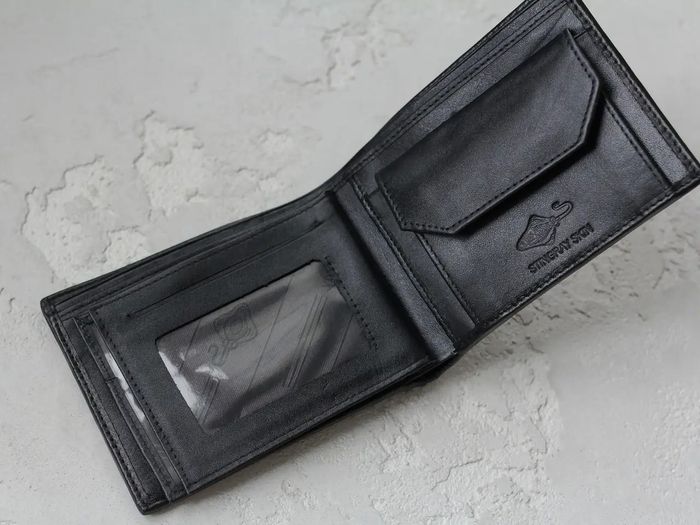 Женский черный кошелек из кожи ската Ekzotic Leather stw 21 купить недорого в Ты Купи
