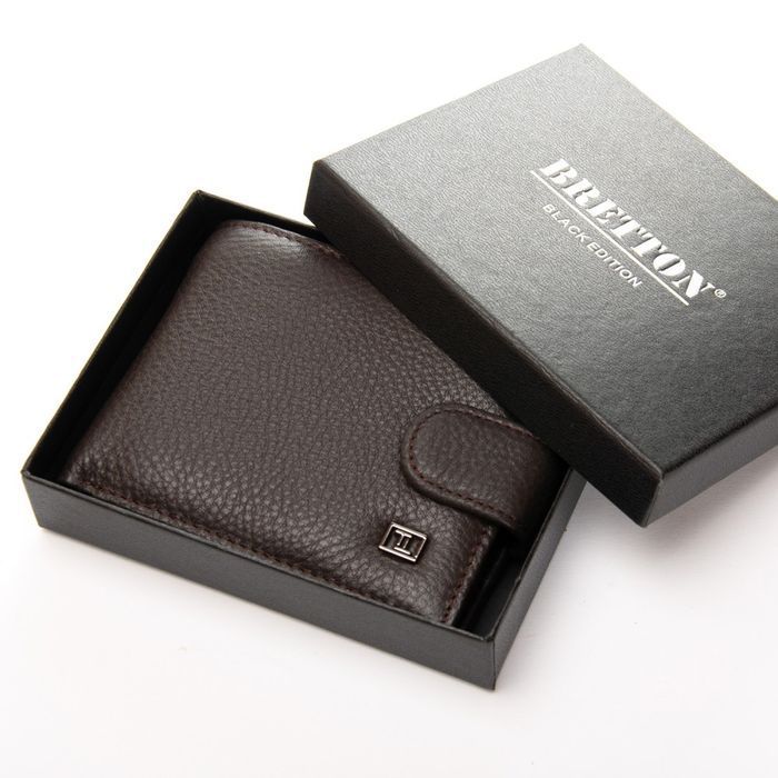 Мужской кожаный кошелек BE BRETTON 208-0613 brown купить недорого в Ты Купи