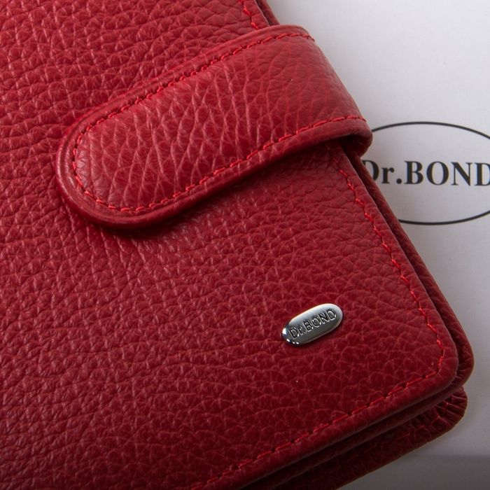 Жіночий шкіряний гаманець Classik DR. BOND WN-2 red купити недорого в Ти Купи