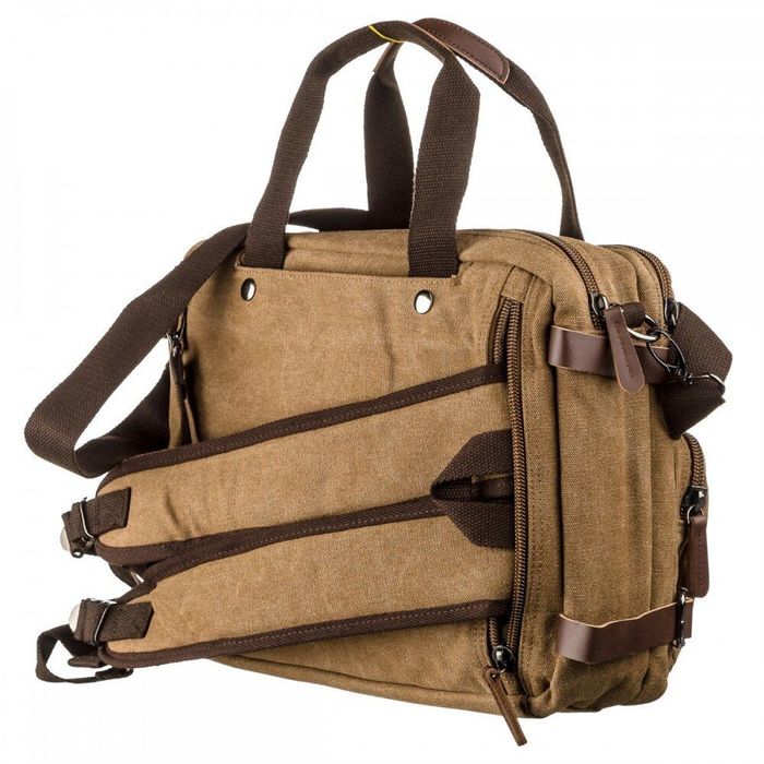 Чоловіча текстильна пісочна сумка-рюкзак Vintage 20152 купити недорого в Ти Купи