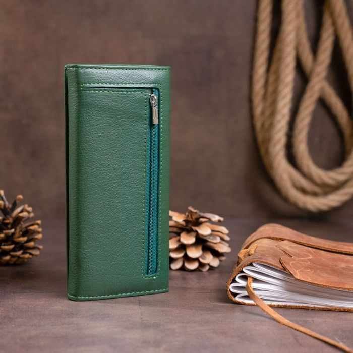 Жіночий шкіряний гаманець ST Leather 19240 Зелений купити недорого в Ти Купи