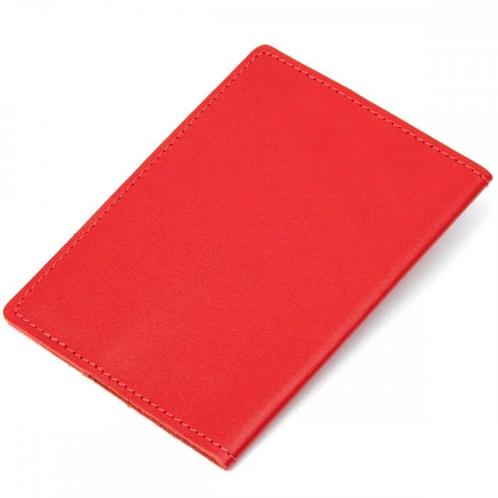 Кожаная обложка для паспорта GRANDE PELLE 11484 Красный купить недорого в Ты Купи
