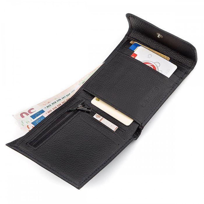 Чоловічий шкіряний гаманець ST Leather 18314 (ST155) Темно-коричневий купити недорого в Ти Купи
