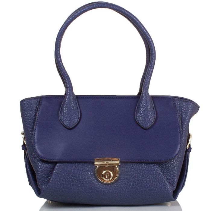 Жіноча синя містка сумка з якісного шкірозамінника ANNA & LI купити недорого в Ти Купи