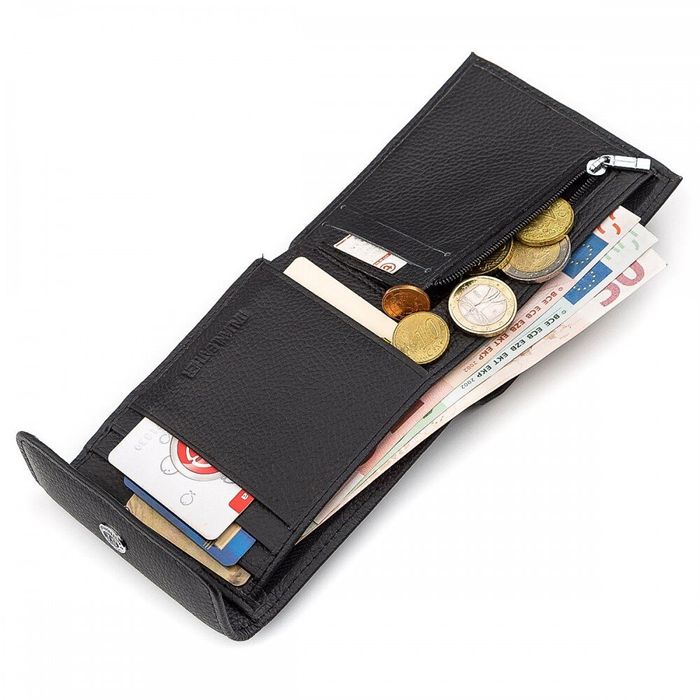 Чоловічий шкіряний гаманець ST Leather 18314 (ST155) Темно-коричневий купити недорого в Ти Купи