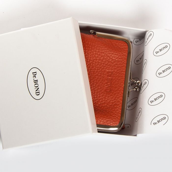 Шкіряний жіночий гаманець Classik DR. BOND WN-23-13 orange купити недорого в Ти Купи