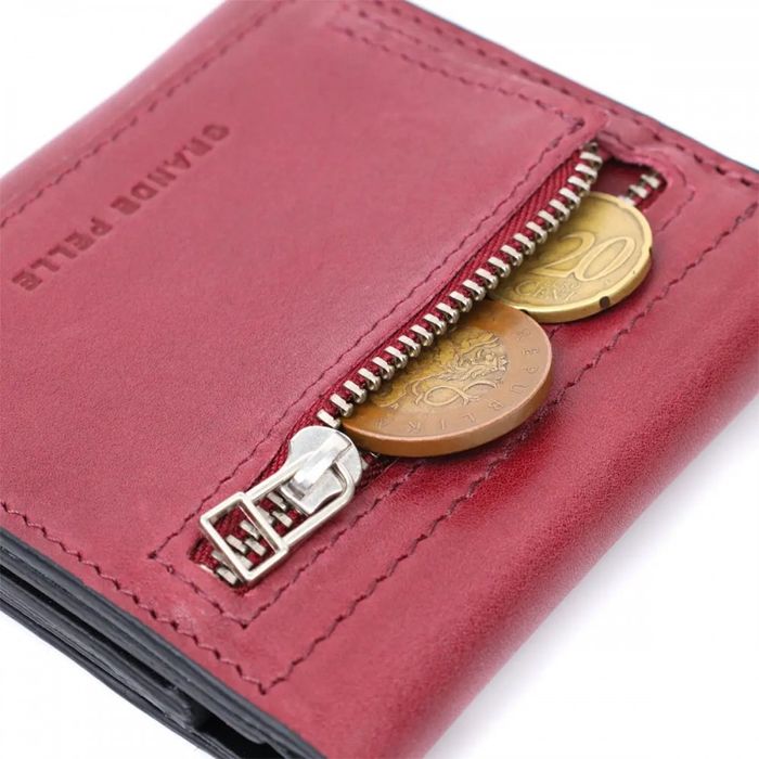 Кожаный женский кошелек ручной работы GRANDE PELLE 16800 купить недорого в Ты Купи