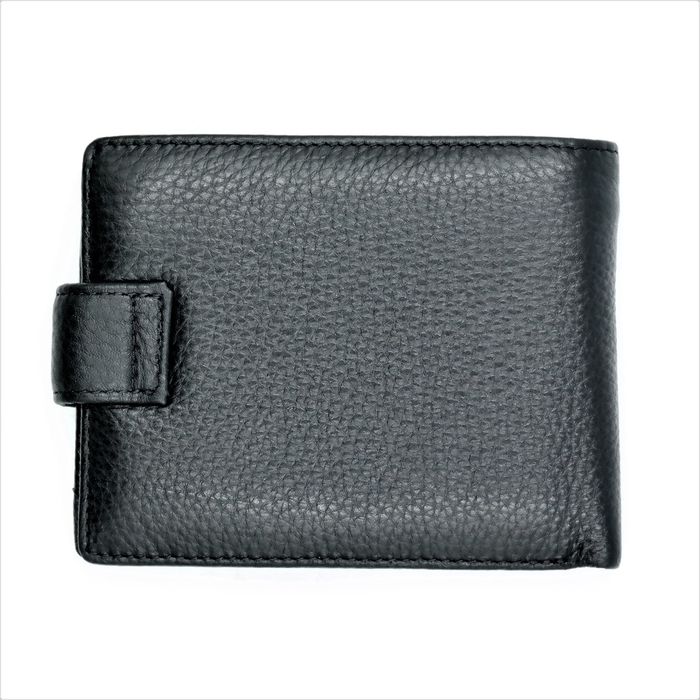 Чоловічий шкіряний гаманець Weatro 12 х 9 х 3 см Чорний wtro-nw-168-33-06 купити недорого в Ти Купи