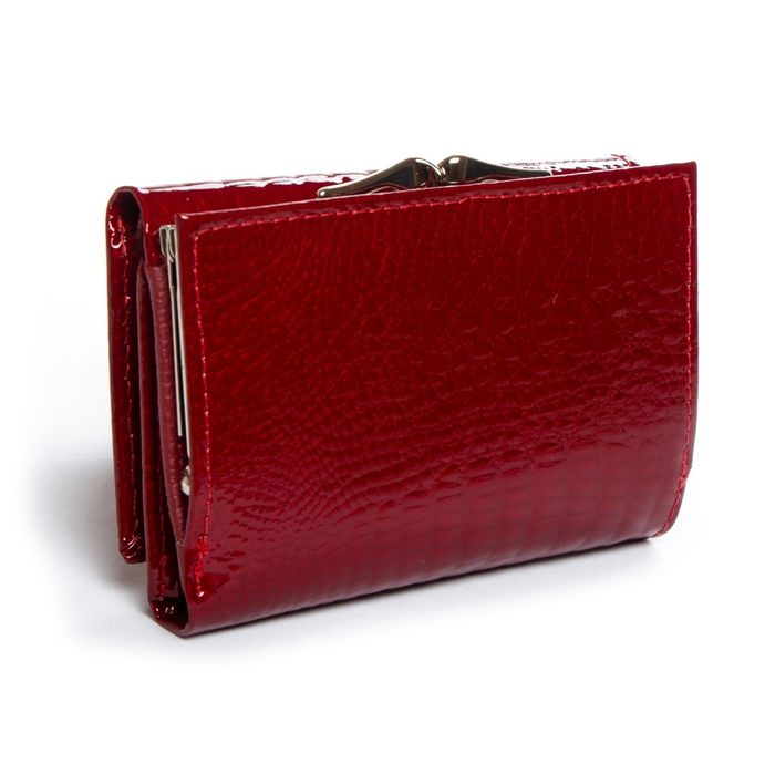 Шкіряний жіночий гаковий гаманець SERGIO TORRETTI W5 red купити недорого в Ти Купи