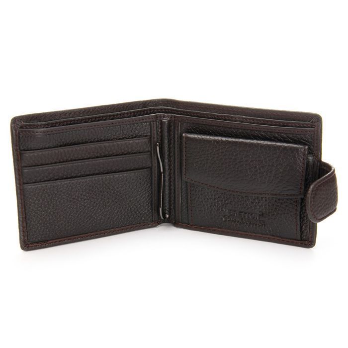 Мужской кожаный кошелек BE BRETTON 208-0613 brown купить недорого в Ты Купи