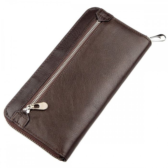 Жіночий темно-коричневий гаманець з натуральної шкіри ST Leather 18860 Темно-коричневий купити недорого в Ти Купи