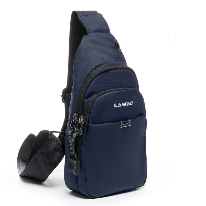 Мужская сумка на плечо нейлон Lanpad 6023 blue купить недорого в Ты Купи