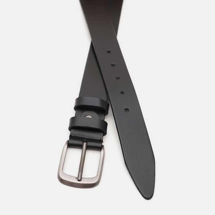 Мужской кожаный ремень Borsa Leather V1125FX01-black купить недорого в Ты Купи