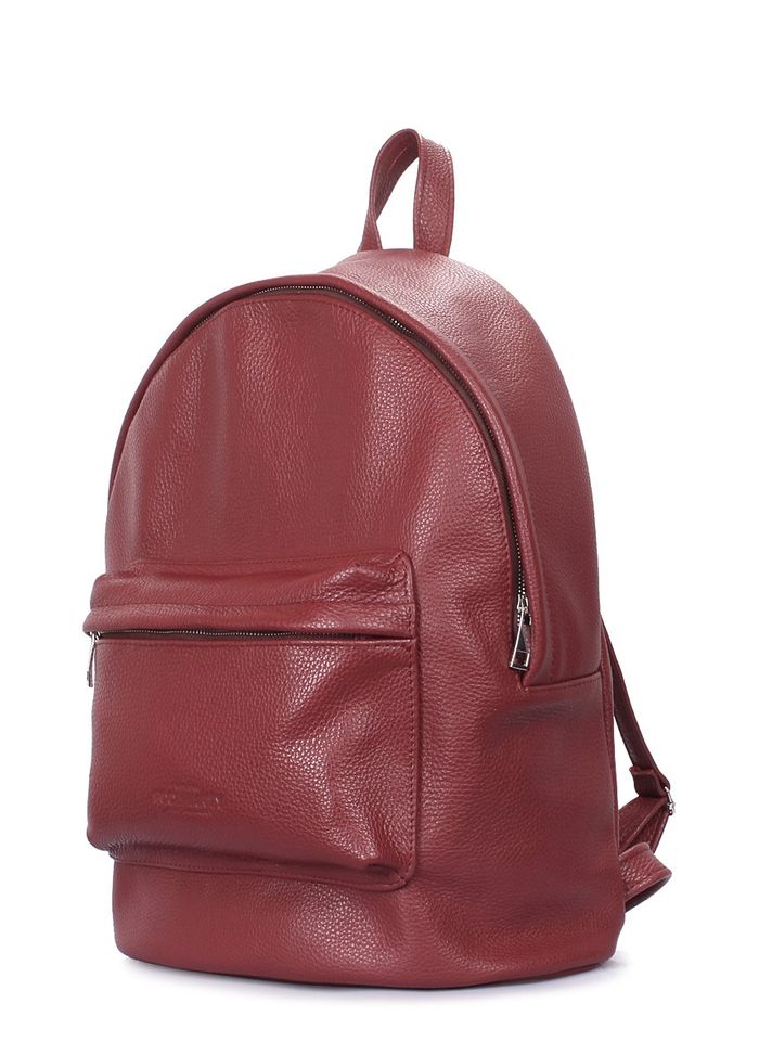 Стильный городской кожаный рюкзак Poolparty backpack-leather-marsala купить недорого в Ты Купи