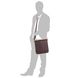 Мужская коричневая вместительная сумка-почтальонка из качественного кожзаменителя BONIS