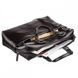 Мужская чёрная кожаная сумка для ноутбука SHVIGEL 11248