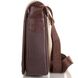Мужская коричневая вместительная сумка-почтальонка из качественного кожзаменителя BONIS