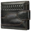 Мужское чёрное портмоне из натуральной кожи Vintage 20234 купить недорого в Ты Купи