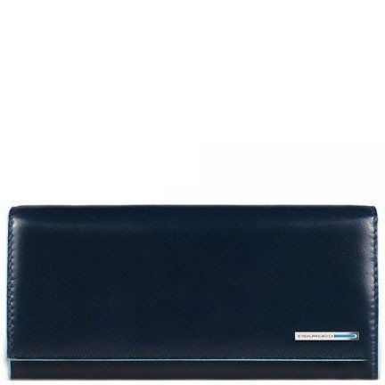 Синє шкіряне жіноче портмоне Piquadro Blue Square (PD3211B2_BLAV) купити недорого в Ти Купи