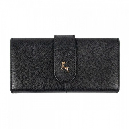 Английский женский кожаный кошелек Ashwood J53 BLACK (Черный) купить недорого в Ты Купи
