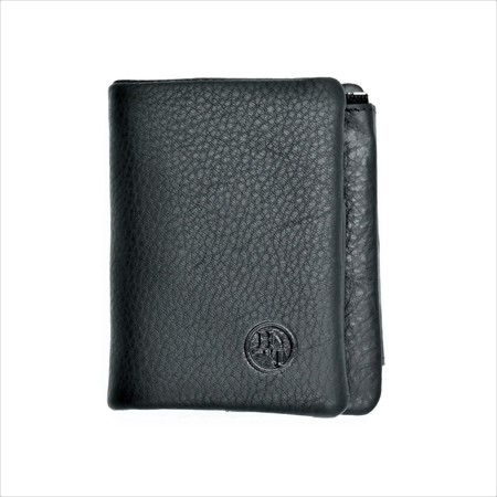 Чоловічий шкіряний гаманець Weatro 10 х 8,5 х 3 см Чорний wtro-nw-168-17-05 купить недорого в Ты Купи