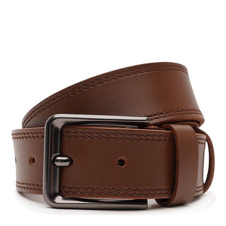 Мужской кожаный ремень Borsa Leather V1115FX55-brown купить недорого в Ты Купи